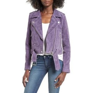 Blank NYC Purple Haze Suede Moto Jacket Small NEW